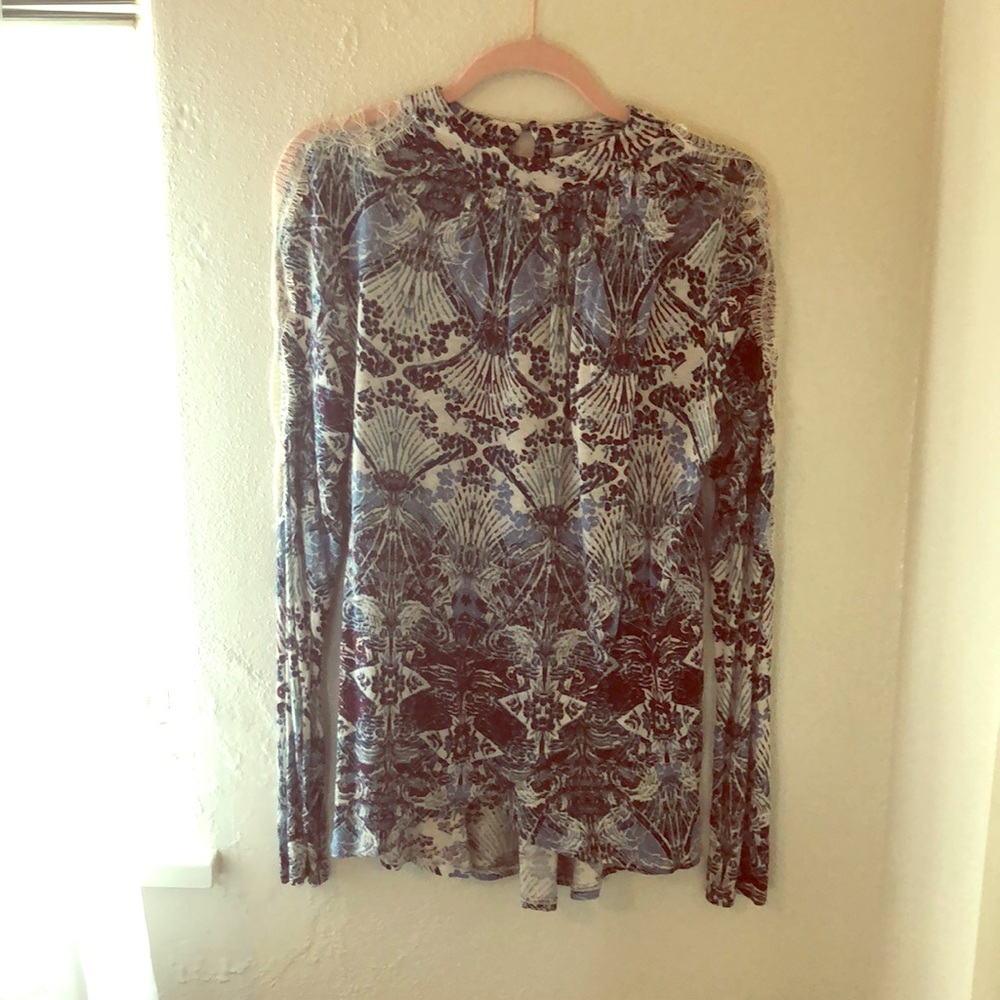 Free People Keyhole Back Blouse